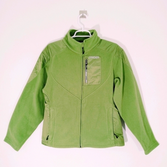 Spyder 1/4‎ Zip All Over Fleece Full Zip Pockets Pullover - Picture 1 of 4